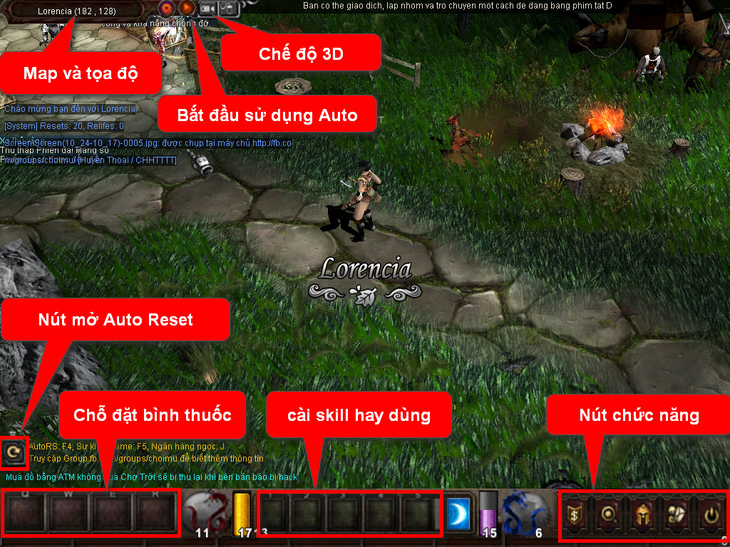 Chức năng chính của Game MU Bảo Kim Chức năng chính của Game MU Bảo Kim