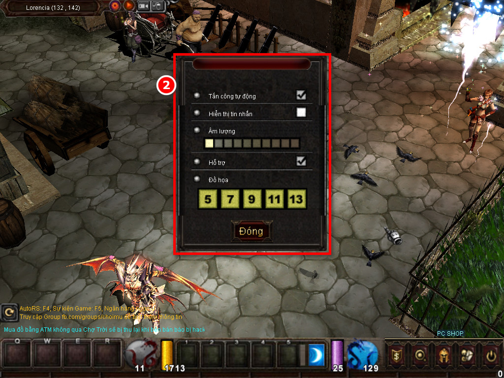 Chức năng chính của Game MU Bảo Kim Chức năng chính của Game MU Bảo Kim